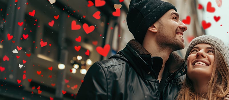 Couple celebrate valentine's
